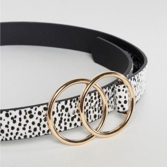 LIKE NEW 🐆 ASOS animal print double gold circle waist / hip belt. - Picture 3 of 9